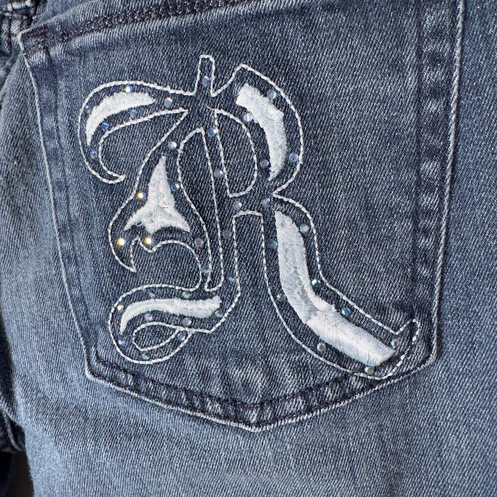 Vintage Rock & Republic Bootcut Low-Mid Rise Embellished Jeans Women's Size 30 - Picture 8 of 10